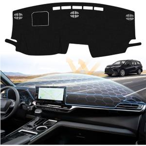 Dash Cover for 2021-2026 Toyota Sienna Dashboard Cover Mat for Sienna Accessories Sunshade Nonslip Mesh Protector No Glare