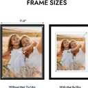 Hongkee 11x14 Picture Frame, Made of Solid Wood with Real Glass, Display Pictures 8x10 with Mat or 11 x 14 without Mat - Wall and Tabletop (Black, 1 Pack)