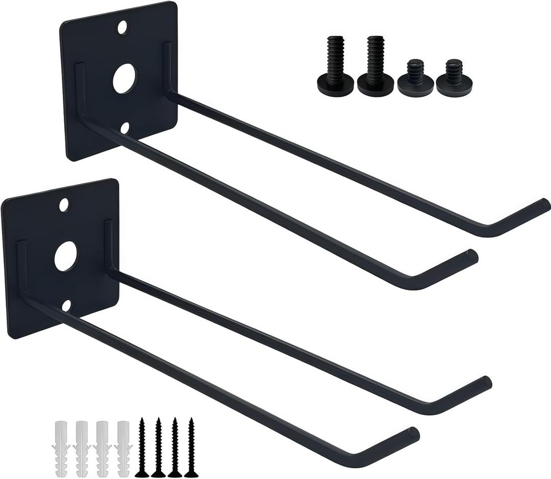 2 Pack Wall Mount Hook Tool Organizer,Garage Tool Organizer Wall Mount,Iron Shelf Accessory compatible with Suncast Sheds,with EZ Bolt Assembly