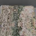 Washable Runner Rug 2x8,Green Rug Runners Non Slip,Long Boho Rugs for Hallways Kitchen Bedroom Entryway Living Room Bathroom,Vintage Bohemian Distressed Floor Carpet,Floral