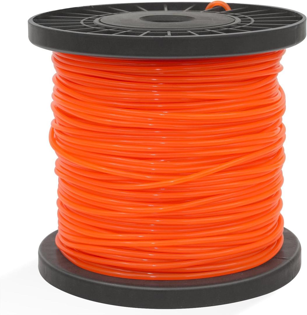 Heavy Duty 0.095 Nylon Trimmer Line Round Strimmer Cord Weed Eater Wire Rope String for Garden Grass Strimmer & Electric Trimmers, 2.4mm x 100m, 0.095" - 328ft