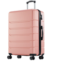 Sweetcrispy 28 Inch Checked Luggage, Suitcase with Spinner Wheels
Expandable, ABS Hard Shell, Lightweight, Rolling, Smooth, TSA Lock, Business Trips and Daily Vacations, Pink