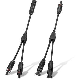 ECO-WORTHY Solar Connectors Y Branch Parallel PV Adapter Cable Wire Plug Tool Kit for Solar Panel(M/FF+F/MM)