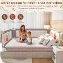 Bed Rail for Toddlers,1-Piece Height Adjustable Bed Guard Rail for Toddlers, Kids Safety Guard Rails for Twin Full Queen King Size (Gray, 1 Piece Side:39")