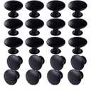 20 Pack Black Round Antique Brass Kitchen Cabinet Knobs Cupboard Door Knobs Drawer Handle Pulls Dresser Knobs with 21 Pcs Screws for Bathroom Drawer Door Hardware