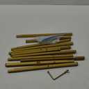 Metal Square Tube Scroll Display Easel, Vintage Gold Decorative Large Adjustable Floor Standing Easel with Chain Support, Perfect for Showcasing Pictures, Artwork, Picture Frame Wedding Sign Etc