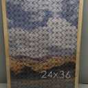 24x36 Poster Frame Natural Woodgrain Brown, Poster Frames 24 x 36 inches or 24x36 Picture Frames with HD Plexiglass Durable and Scratch-proof for Horizontal or Vertical Wall Mounting, 1 Pack