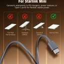 Starlink Mini USB-C to DC Power Cable – Smart PD Chip & 18AWG Copper Wire with Voltage & Current Display for Fast Troubleshooting, Waterproof Accessories for Home, RV & Outdoor Camping (3m/9.8ft)