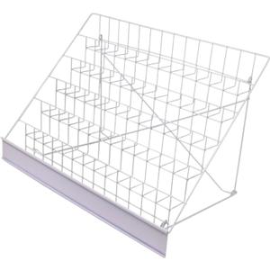 Magazine Rack, Information Rack, Iron, Decorative, Foldable, Organized, Manual, Book Rack, Display Rack for, White