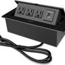 Conference Table Power Outlet PD20W Type-C Fast Charging Pop Up Table Hub Connection Box with 3AC Outlets and USB Port for Conference Room Kitchen Countertop
