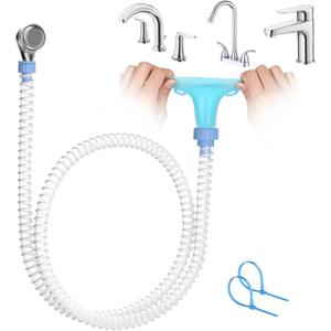 Zhongpu Reach Slip-On Buthtub Faucet Sprayer Attachment - Portable Handheld Dog Shower Adapter with 6 FT Hose