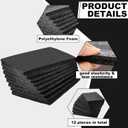 Frienda 12 Pcs 12" x 8" x 0.5" Polyethylene Foam Sheet Thick Black Packing Foam Padding Customizable PE Board Cushion Inserts for Cases Craft Shipping Moving DIY Projects Toolbox Storage