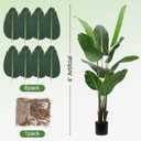 4FT Artificial Bird of Paradise Plant, Lifelike Faux Tropical Tree with 10 Lush Banana Leaves, Tall Artificial Plants Indoor for Living Room Bedroom Decor, Black Pot(4FT)