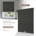 Boolegon Cordless Blackout Roller Shades for Windows, Grey, 26" W x 48" H