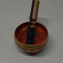 Tibetan Singing Bowl Set Brass - Master Healing Grade - Authentic Handcrafted Sound Bowl by Himalayan Bazaar (Red)