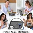 for Samsung Galaxy S26 Case with Magnetic Stand, Black | Crystal Clear Case,Rigorous Drop Protection, Great Grip Feeling, Slim Shockproof Phone Cover
