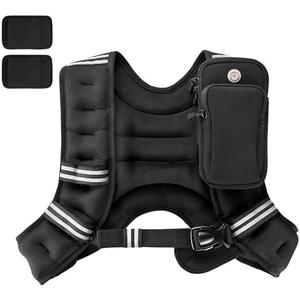 PACEARTH Weighted Vest, 8lb Weight Vest with Reflective Stripe, Body Weight Vests Adjustable for Men, Women Workout, Strength Training, Running, Walking, Jogging