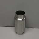 Leadgee 3" Inlet & Outlet Exhaust Resonator, 9" Overall Length Center Straight Through Stainless Steel Muffler,Polished