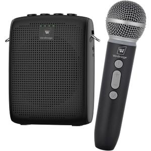 WinBridge Wireless Voice Amplifier with Microphone for Teachers, Portable PA System with Bluetooth Handheld Mic, Portable Speaker Mic Set, Cardioid Pickup for Classroom, Outdoor, Public Speaking WB009