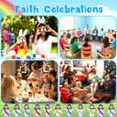 105 PCS Little Jesus Figures,Mini Jesus Figurines - Tiny Statues for Easter Egg Stuffers,Religious Gifts,Parties,Baptism Gifts,Multicolor Miniature Decorations,Hide and Seek FigurinesMulticolor