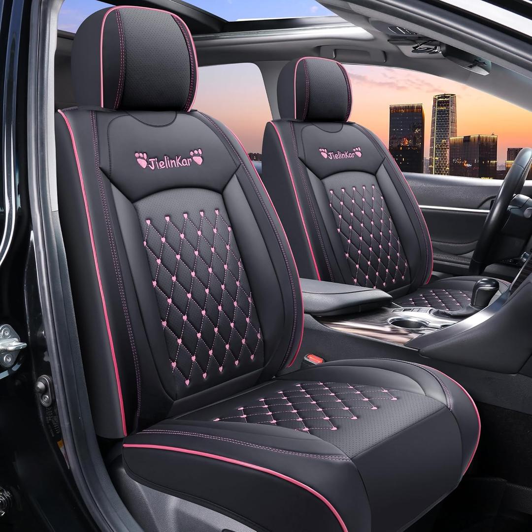 Car Seat Covers Full Set, Automotive Car Seat Cover Car Seat Covers Front Seats Back Seat Covers Protector Universal Fit Most Cars(Black and Pink) Car Seat Covers Full Set, Automotive Car Seat Cover Car Seat Covers Front Seats Back Seat Covers Protector Universal Fit Most Cars(Black and Pink)