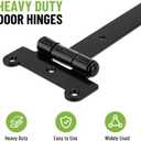 SPARKWHIZ Gate Hinges Heavy Duty Door Hinges 24 inch with 28 Mounting Screws for Gates, Barns, Sheds, Cabinets, Black Coating for Rust and Corrosion Prevention, 4 Pack