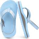 INMINPIN Toddler Boys Girls Flip Flops Comfortable Cushion Mat Summer Beach Pool Sandals Little Kids Non Slip Slide Sandal with Backstrap