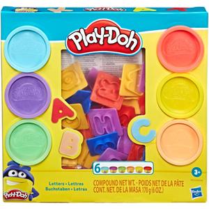 Play-Doh Fundamentals Letters with 26 Letter Stamper Tools, 6 Cans of Assort. Colors, Back to School Classroom Supplies, Kids Arts & Crafts, Preschool Toys, Ages 3+
