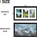 8x14 Collage Picture Frame, 4x6 Picture Frame Collage Frame Display 3 Pcs 4x6 Photos with Mat, or 8x14 Without Mat for Wall Decor - Horizontal or Vertical Wall Mounting, Black (2 Pack)