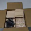 60 PCS Unfinished Square Wood Coasters, SIJDIEE 4 Inch Blank Wooden Craft Coasters with Non-Slip Foam Pad Stickers for DIY Burning Stained Painting Wood Engraving Home Decoration Supplies