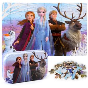 Puzzles for Kids Ages 4-8, 60 Pieces Puzzles for Kids Ages 3-5 in a Metal Box Girls and Boys Learning Educational Jigsaw Puzzle Toys Gifts