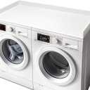 Gashell Washer Dryer Countertop, 27.5" x 54" Bamboo Washer and Dryer Countertop for Laundry Room Organization(White)