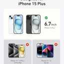 Magnetic for iPhone 15 Plus Case,with Belt Clip,[Compatible with Magsafe] W/Tempered Glass Screen Protector,Anti-Drop,Shockproof,Heavy Duty Protection (Black)