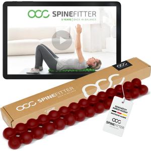 SPINEFITTER by SISSEL Purple Red | Massage Device for Back & Balance | Back Trainer Relieves Tension & Blockages | Ideal for Pilates and Yoga | for Relaxation of the Spine | for Home & Professional