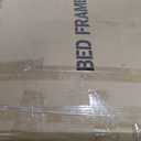 VECELO Full Bed Frame with Upholstered Wingback Headboard, Heavy-Duty Platform Bedframe with Charging Station & Side Pockets, No Box Spring Needed, Beige