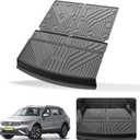 Cargo Mat & Backrest Mats Compatible with Volkswagen VW Tiguan 2018-2024 7 Seats(Not fit 5 Seats) - Black TPE All Weather Waterproof Rear Cargo Liner Rear Trunk Liner Back Seat Cover Protector