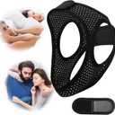 Chin Strap for Snoring - Adjustable Anti Snoring Solution, Breathable Soft Secure Fit Chin Strap, Reusable Snore Reduction Aid for Men and Women, Effective to Enhance Sleep Quality-24in(Black-1Pack)