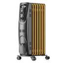PELONIS Radiator Heater for Large Space, Electric Oil Filled Radiator, Dual Knobs, 1500W, Quiet Space Heater, 3 Modes, Tip-over Protection