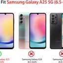 NITITOP Compatible with Samsung Galaxy A25 5G Case Cute Luxury Women Girls Men with Love Heart Electroplated Pattern Curly Wave Frame Raised Camera Shockproof Protection Cover-Baby Blue