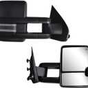 Towing Mirrors Compatible for 2014 15 16 17 2018 for Chevy Silverado GMC Sierra Rear View Mirrors Black Housing with Power Heated Turn Signal Light (Set of 2)