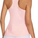 baleaf Womens Golf Shirt Sleeveless Tennis Tank Tops V-Neck Racerback Polo Collar UPF (XL, Pink)