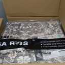 WITSHOCK Living Room Area Rugs 8x10: Washable Rug Boho Soft Non-Slip Low Pile Stain Resistant Foldable Carpet for Bedroom Playroom Dining Room Office Kitchen Farmhouse Home Decor Rug-Brown/Beige