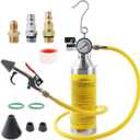 CMTOOL AC Flush Kit, Automotive Home HVAC Flush Tool, Thickened Stainless Steel Canister, Auto A/C Flushing Kit House Air Conditioning Flushing Bottle Set, for R134A R12 R22 R404 R410A System