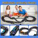 Electric Slot Car Race Track Sets - 1:43 Race Car Track Sets with 4 Slot Cars with Headlights, 2 Hand Controllers, Dual Racing Game Lap Counter, Birthday, Toys for Kids