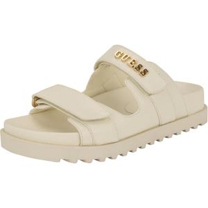 Guess Women's FABULON Sandal, Ivory 150, 7