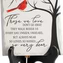 LukieJac Red Cardinal Memorial Gifts For Loss Of Loved One In Remembrance In Memory Of Loved One Celebration Of Life Sympathy Bereavement Condolence Grief Gifts Sorry For Your Loss Ceramic Plaque (Those We Love)