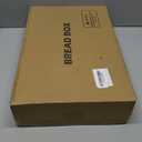 Double Layer Bamboo Bread Box for Kitchen Counter,Bread Holder,Countertop Bread Storage with Window (Black)