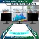 STARY 2-Pack 24 Inch Privacy Screen for Computer Monitor 16:9 Aspect Ratio, Eye Protection, Anti Blue Light, Glare Shield, Removable Black Blackout Anti Spy Desktop Security Private Filter