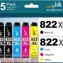 822xl Remanufactured Replacement for Epson 822XL Ink Cartridges Combo Pack 822 XL with Workforce Pro WF-3820, WF-3823, WF-4820, WF-4830, WF-4833, WF-4834 Printer (2 Black, Cyan, Yellow, Magenta)