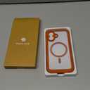 Miracase for iPhone 17 Case 6.3'', Full-Body Military Grade Drop Protection Outdoor Phone case with Built-in Glass Screen &Camera Control,Easy Installation,No Gap,Compatible with MagSafe, Orange